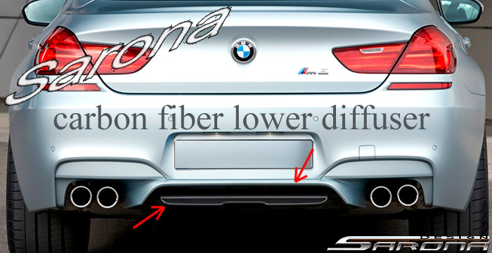 Custom BMW 6 Series  Coupe, Convertible & Sedan Rear Add-on Lip (2012 - 2019) - $650.00 (Part #BM-031-RA)
